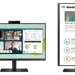 Samsung – A400 Series 24″ IPS LED FHD FreeSync Monitor with Webcam